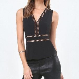 Bebe Genevieve Peplum Top
